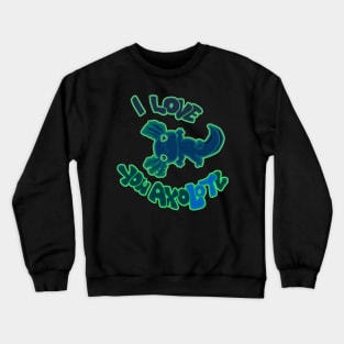 I LOVE YOU AXOLOTL  black mud puppy t-shirt Crewneck Sweatshirt